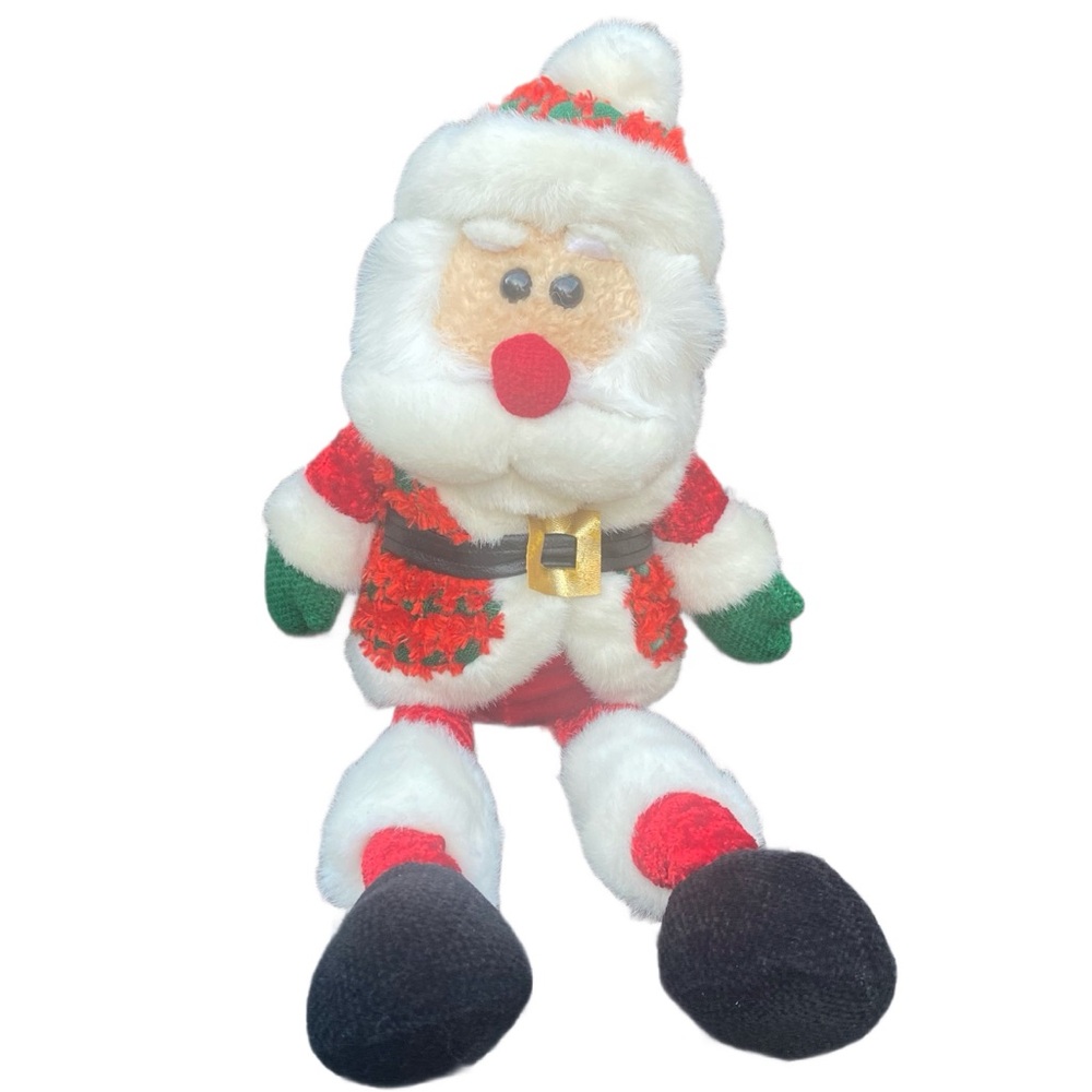 Vintage Santa Claus Plush Fiesta 10” Cuddle Xmas BB Pal‎